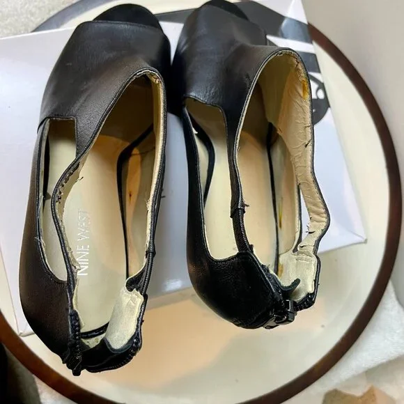 Nine west Black open toe heel Size 9.5 - Picture 10 of 10